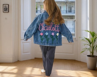 Personalized Name Denim Jacket: Custom Toddler Baby Jean Jacket Gift For Kids