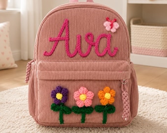 Personalized Toddler Embroidered Backpack, Custom Preschool Bag for Kids with Name, Back to School, Gift for Boys & Girls