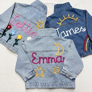 Custom Name Denim Jacket, Personalized Toddler Girls Name Jacket, Baby Jacket With Name, Birthday Gift For Kids, Baby Showers Gift