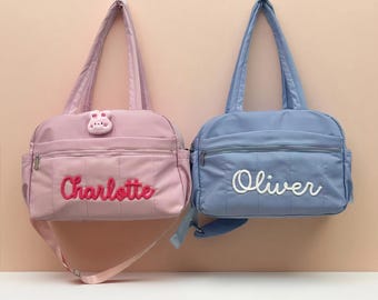 Custom Duffel Bag : Personalized Chenille Yarn Letter Cheer & Dance Bag, Waterproof Pocket Bag, Dance Bag, Travel Bag, gifts for her