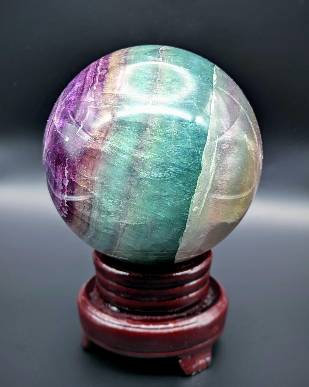 Rare Rainbow Fluorite Crystal Sphere Large 475 Inch 625 Lbs 