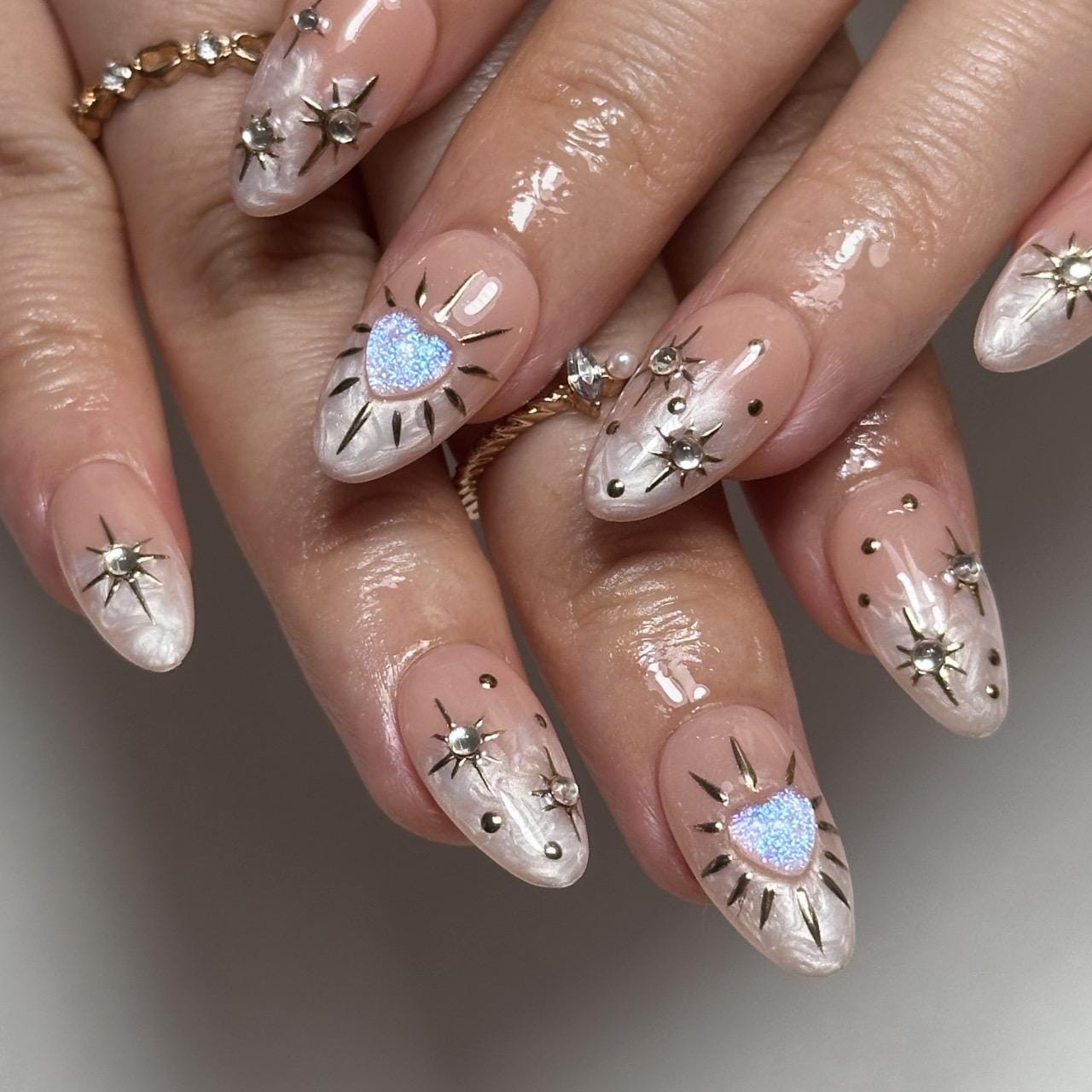 Elegant Chrome Twin-Tip Nails That Shine