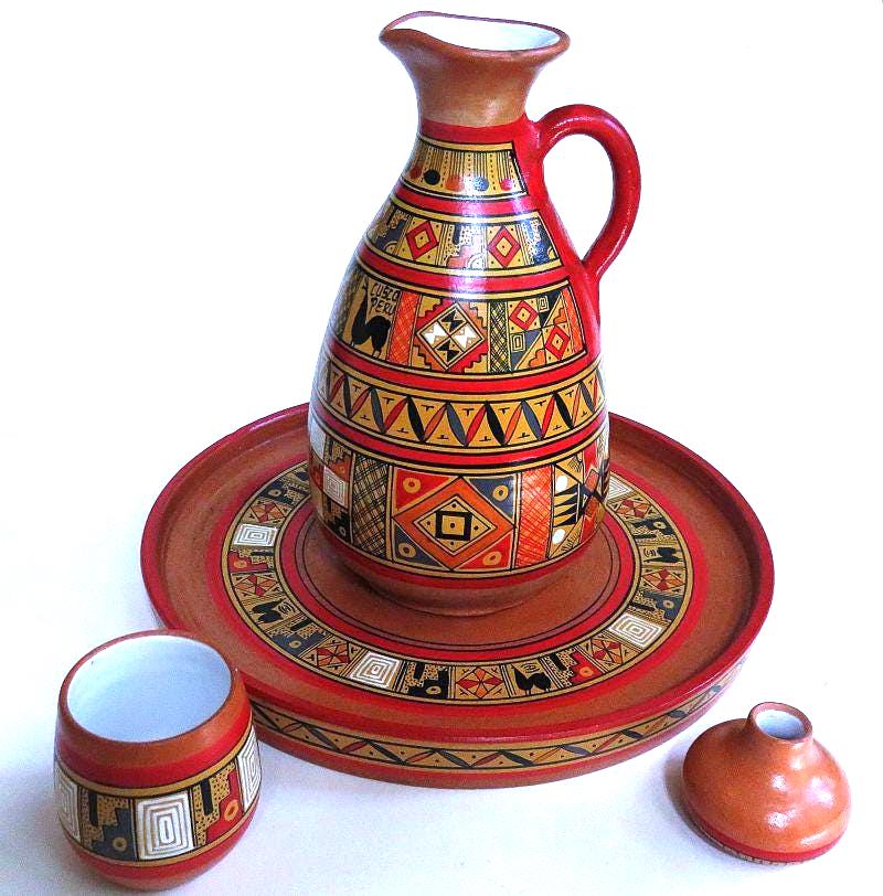 古いペルーの民芸　ヴィンテージスーベニア　花瓶　民藝 Vintage Peru Pottery - Etsy