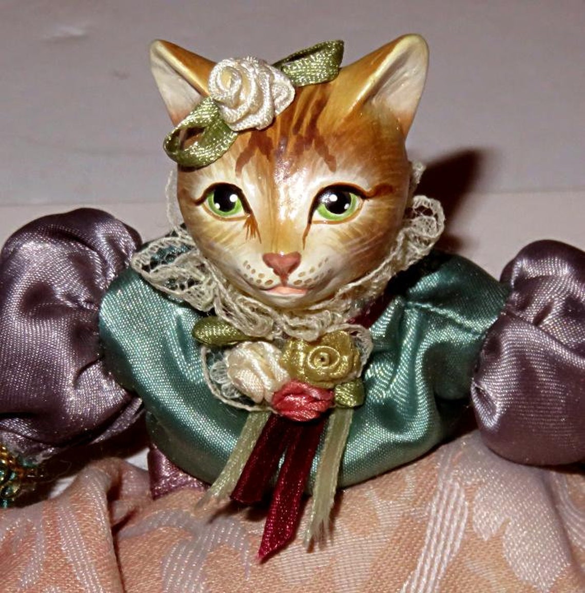 VICTORIAN CAT DOLLWayne Kleski labelKatherine's Etsy