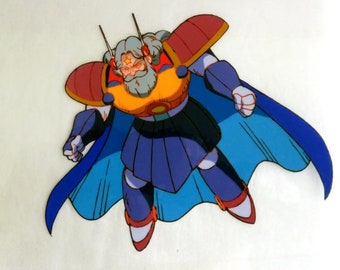 JAPAN ANIMATION CEL,Super Zeus, Bikkuriman Series,vintage 1980's Toei hand painted original animation cel,pencil drawing,superhero,movie cel