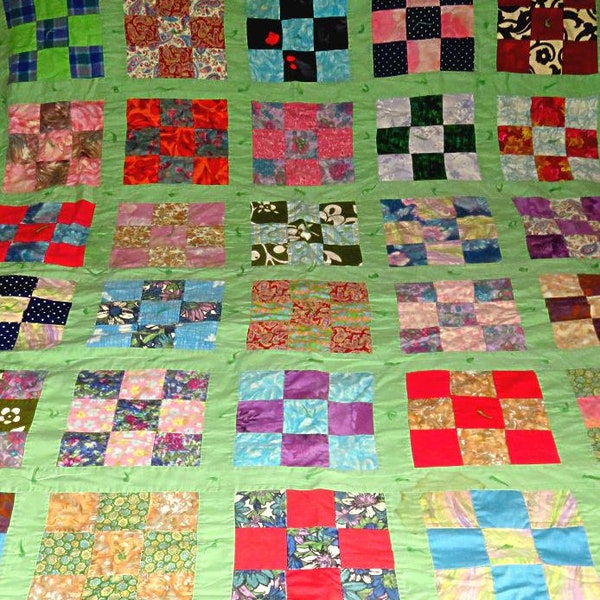 9 Patch Quilt Etsy