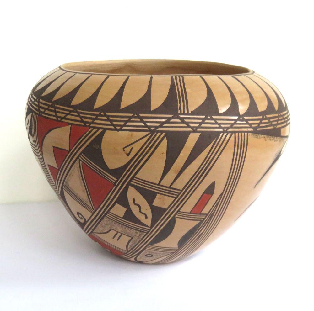 HOPI POLYCHROME Pottery,loretta Silas,vintage Handmade,hand Painted 5