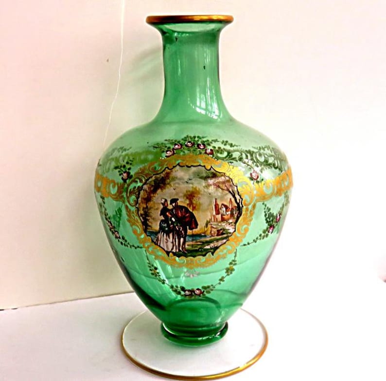 GLASS Vase9 Vintage Muranorenaissance Hand Etsy