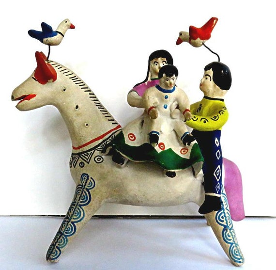 Heron Martinez Mendoza, Mexican Folk Art, Duck Candelabra