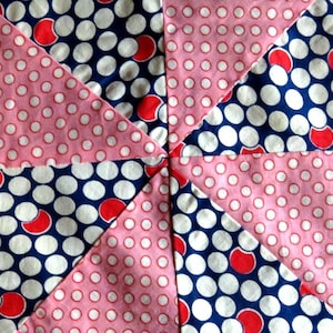 PINWHEEL QUILT TOP,vintage handmade 83x60" cotton top,1940's,50's,excellent condition,plaids,florals,stripes,tiny prints,geometrics,sashing