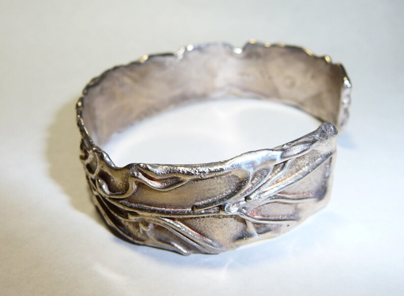 Sterling Silver Organic Chunky Cuff Bracelet on Etsy by Apurplepalm