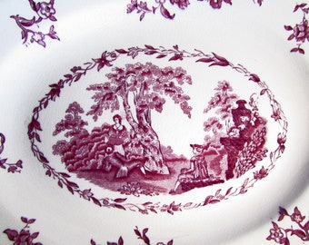 Mason's Ironstone 11" Platter Watteau in Mulberry Purple on Etsy by APURPLEPALM