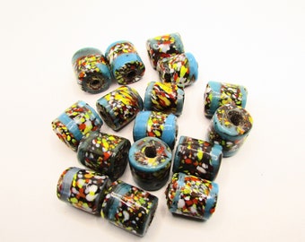 Vintage Multi Colored & Turquoise Glass Beads 16 on Etsy by APURPLEPALM