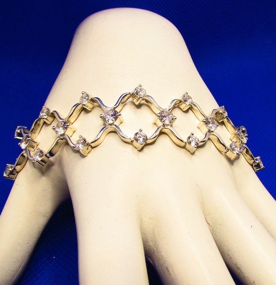 Magnificent Sterling Silver Bling Bracelet on Etsy