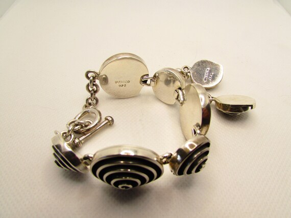 Solid Sterling Silver 77 Grams Link Bracelet & Ma… - image 4