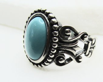 Sterling Silver Turquoise Ring Avon Size 8 on Etsy by APURPLEPALM