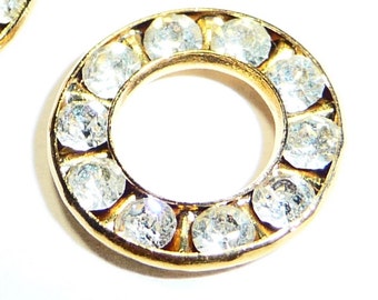 Vintage Swarovski Crystals 12 mm Round Connector on Etsy by APURPLEPALM