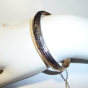 Vintage Sterling Silver Round Hinged Bangle on Etsy by Apurplepalm