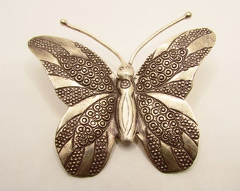 Large Hand Made Karen Hill Tribe Fine Silver Butterfly Pendant on Etsy by APURPLEPALM