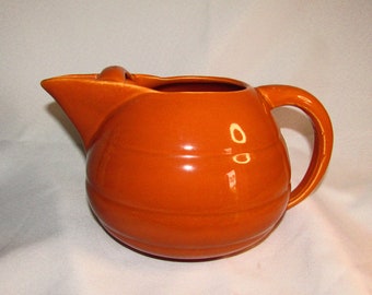 Bauer Art Deco Burnt Orange Jug Pitcher on Etsy by APURPLEPALM