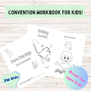 JW 2025 Pure Worship Convention Workbook for Kids aged 3-6