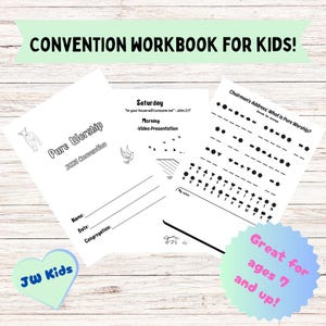 JW Kids 2025 Pure Worship Convention Workbook