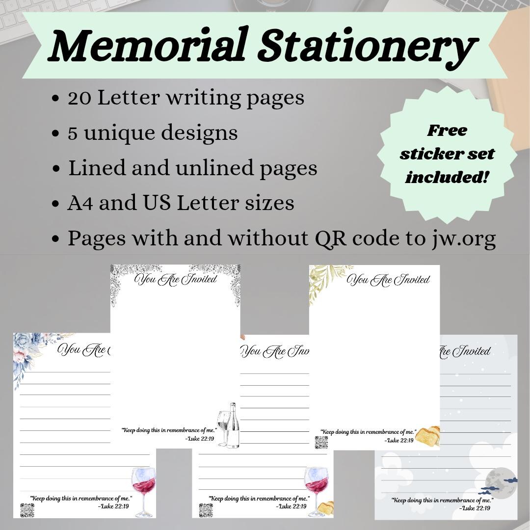 Memorial Letter Writing Stationery - Etsy
