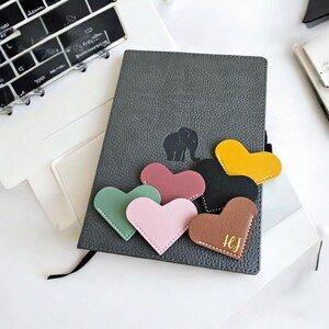 Marque-page coeur lettre initiale personnalisée marque-page l cadeau pour amoureux des livres l coin du support - livraison gratuite