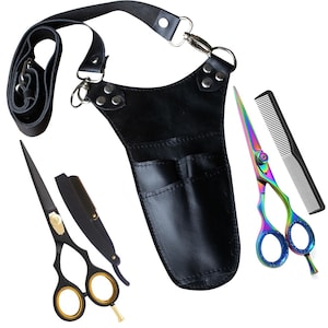 Leather Waist Florist Tool Belt Sling Barber Leather Holster Hairdresser Tool Waist Bag Gift for Hair Stylist Gardener Belt Bag Shears Hip