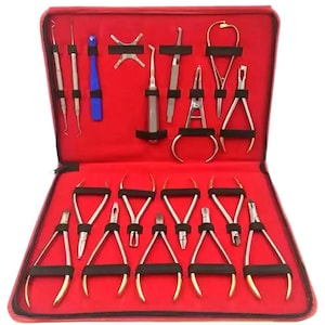 Dental Orthodontics Pliers Set 18pcs Orthodontic Forceps Distal End Cutter Plier Bracket Brace Remover Plier Dentistry Product