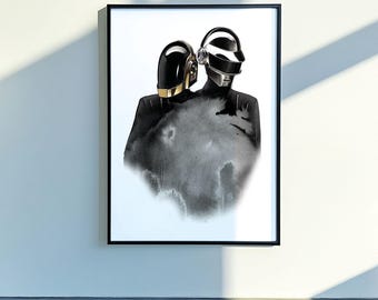 Daft Punk (COLOR - Movie Poster Fine Art Print, Giclée Print, Limited Edition)