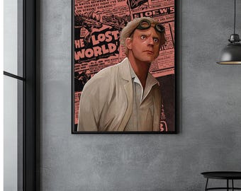 Doc Emmett Brown (Movie Poster Fine Art Print, Giclée Print, Limited Edition)