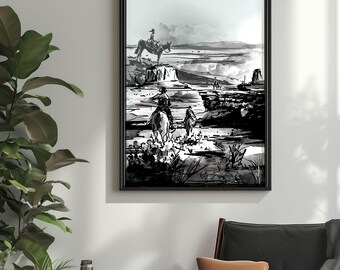 Cowboys (cinema poster Fine art print, Giclée Print, Limited Edition)