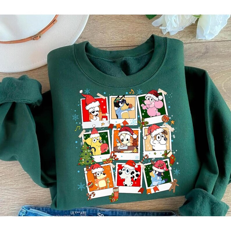 Bluey Family 2024 Christmas, Bluey Christmas, Bluey Shirt, Bluey Gift