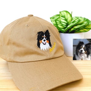 Personalized Your Dogs Photo Embroidered Cap Dad Hat, Dog Birthday Gift, Dog Dad Gift, Dog Mom Gift, Custom Name Dog, Dog Lover Gift Pet