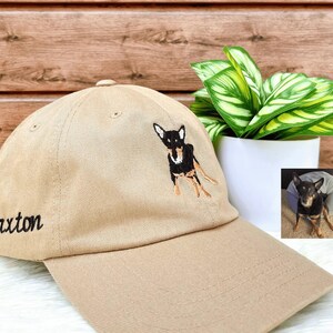 Custom Dogs Face Photo Embroidered Cap Dad Hat, Dog Birthday Gift, Dog Dad Gift, Dog Mom Gift, Custom Name Dog, Dog Lover Gift, Pet Day Gift