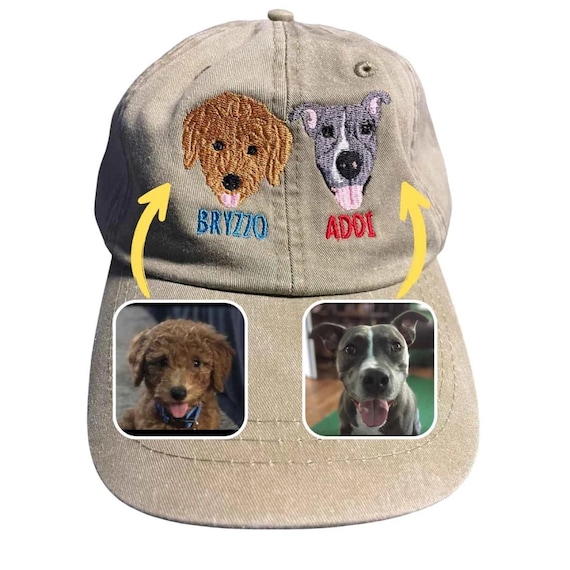 Personalized Dogs Photo Embroidered Cap, Custom D… - image 1