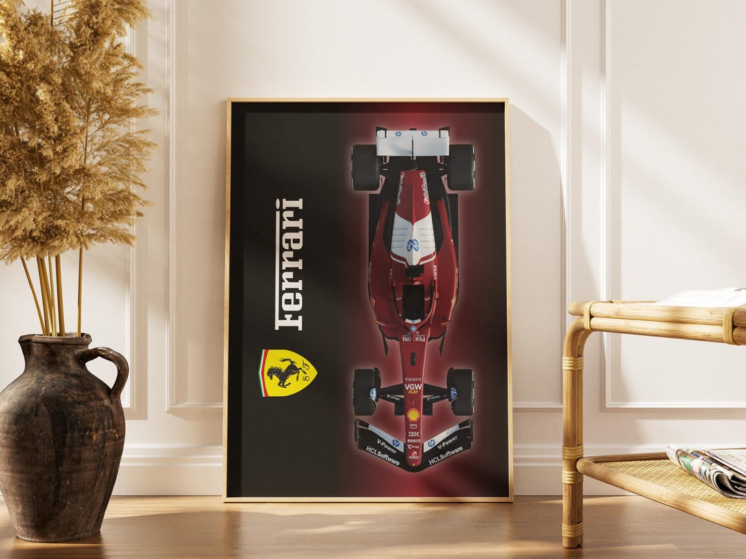 Simple F1 Racing Deco Ferrari F1 Racing Car Art Print, Motorsport Decor (digital Download) - Etsy