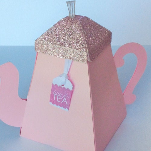 Personalized Floral Teapot Box Centerpiece Tea Party Birthday Etsy