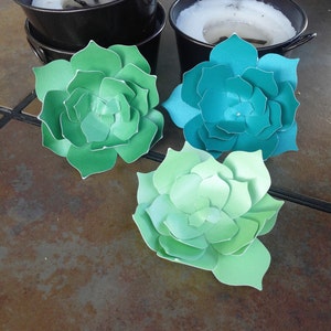 Paper succulents set of 5 image 1