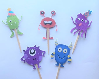 Monster cupcake toppers