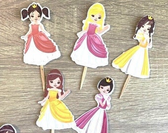 Princess cupcake toppers