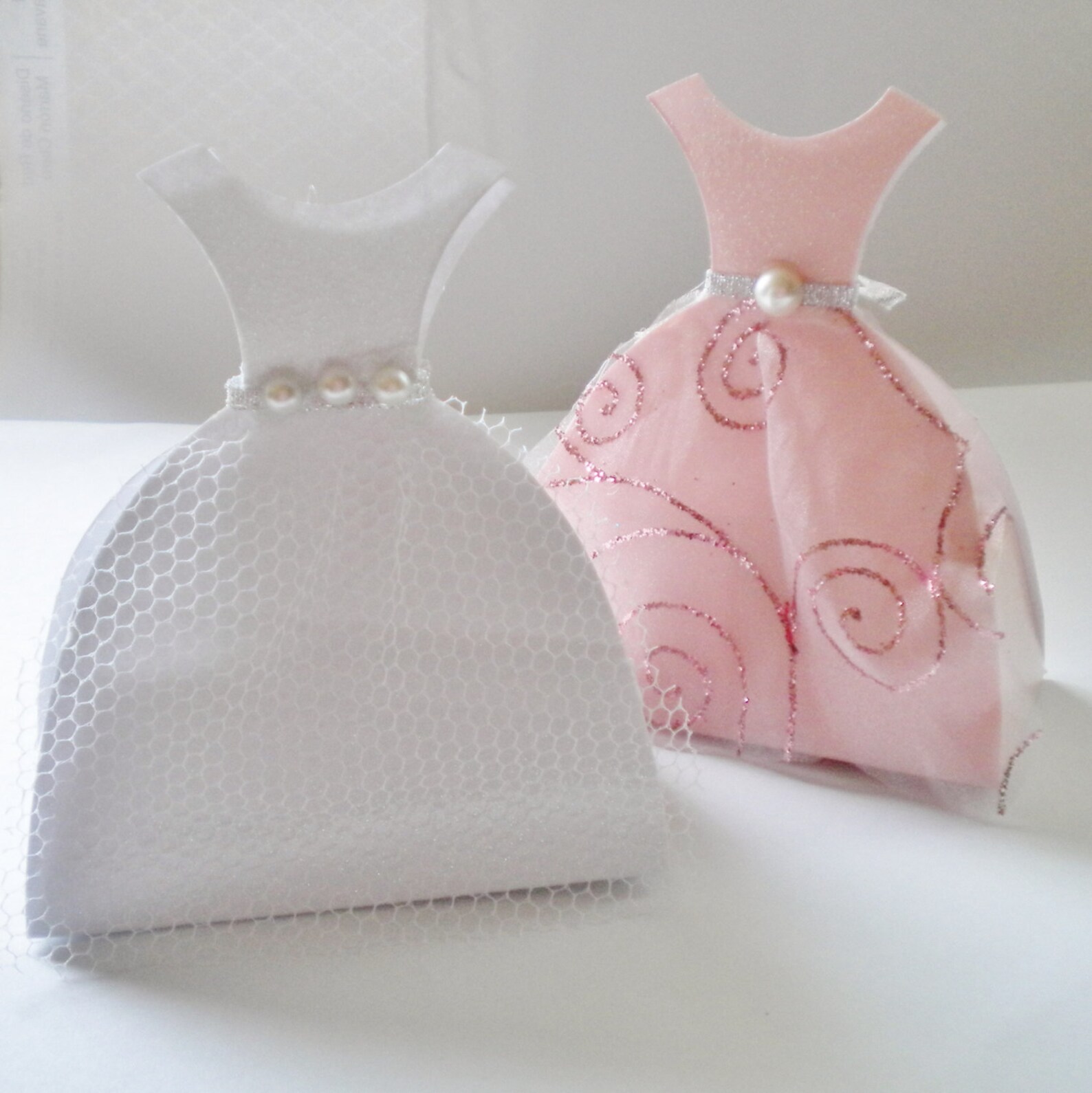 Dress Favor Boxes Set of 4 Etsy