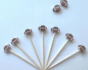 Football cocktail toothpicks  - Set of 25