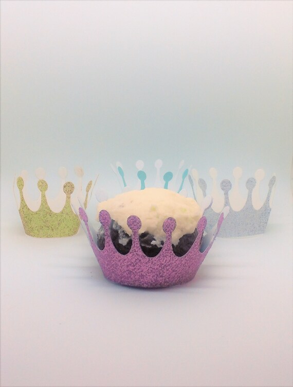Items similar to Princess crown mini cupcake wrap set of 10 on Etsy