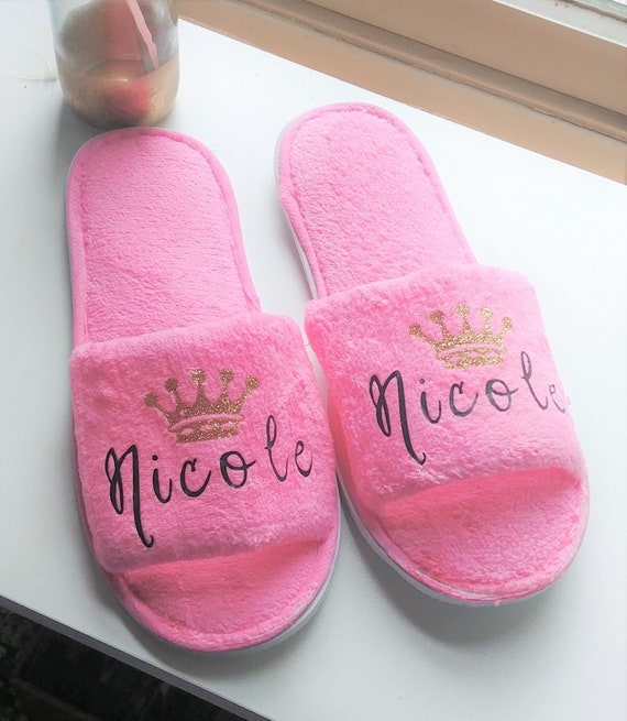 monogrammed spa slippers