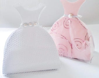 Dress Favor Boxes - Bridal Shower Favors (Set of 4)
