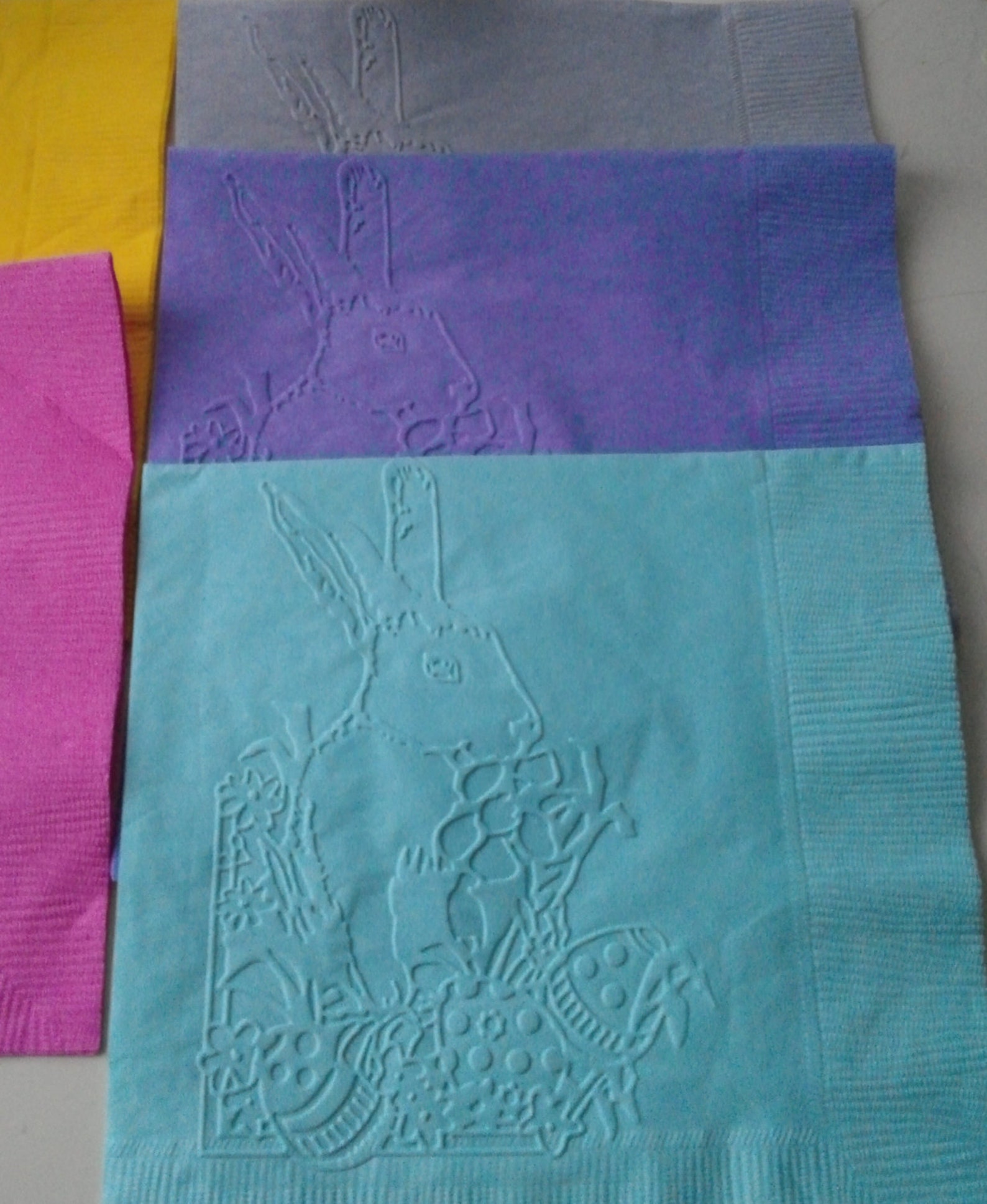 Paper Napkin Easter Bunny Embossed Set of 20 Etsy