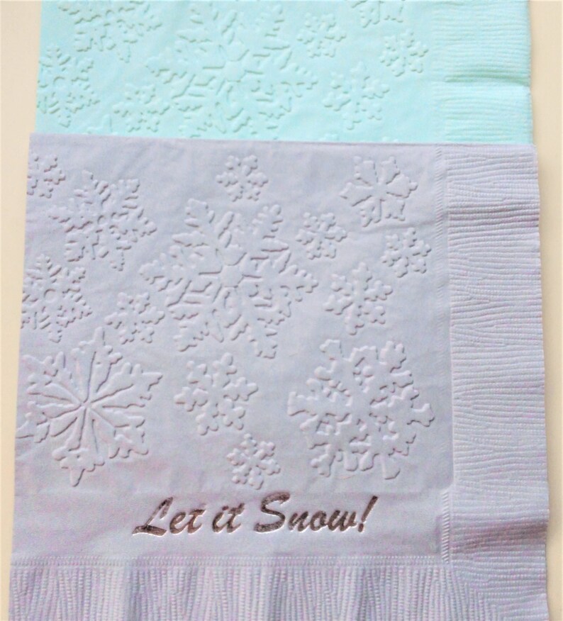 Snowflake Paper Napkins Set of 25 Etsy