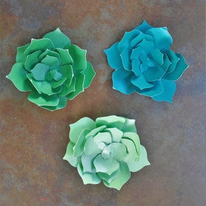 Paper succulents set of 5 image 2